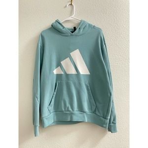 Adidas Prime Green hoodie Large Hoodie pullover hooded 3 stripes